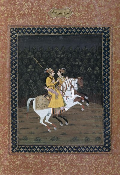 Baz Bahadur Riding with Rupmati by Unbekannt Unbekannt